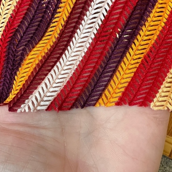 NWT Zara Small Stripe Crochet Knit Stripe Dress Long Sleeve Coverup - Picture 8 of 12